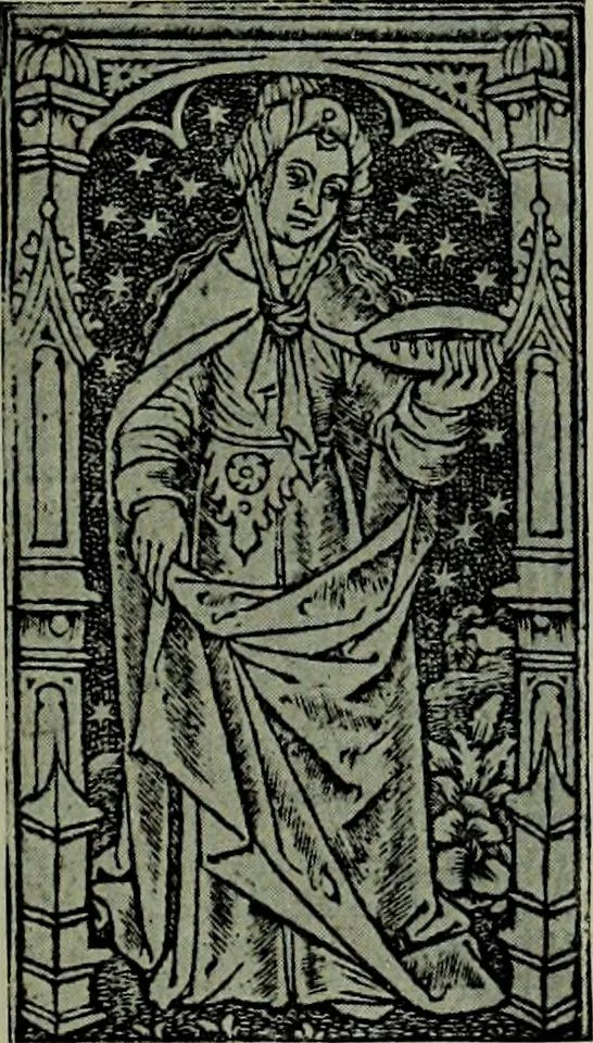 An illustration from L'art religieux de la fin du Moyen Age en France : étude sur l'iconographie du Moyen Age et sur ses sources d'inspiration, 1922, leaf 286