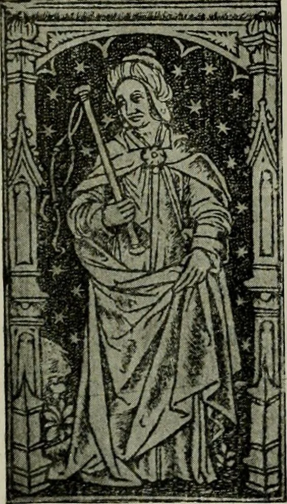 An illustration from L'art religieux de la fin du Moyen Age en France : étude sur l'iconographie du Moyen Age et sur ses sources d'inspiration, 1922, leaf 289