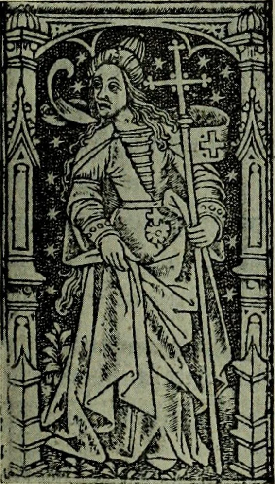 An illustration from L'art religieux de la fin du Moyen Age en France : étude sur l'iconographie du Moyen Age et sur ses sources d'inspiration, 1922, leaf 290