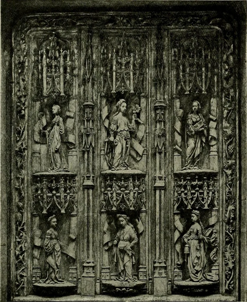 An illustration from L'art religieux de la fin du Moyen Age en France : étude sur l'iconographie du Moyen Age et sur ses sources d'inspiration, 1922, leaf 291