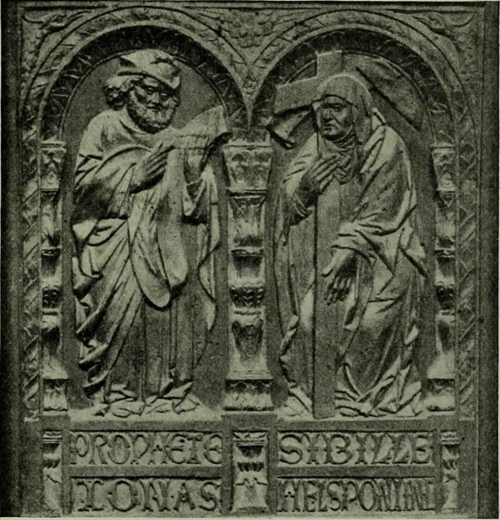 An illustration from L'art religieux de la fin du Moyen Age en France : étude sur l'iconographie du Moyen Age et sur ses sources d'inspiration, 1922, leaf 292