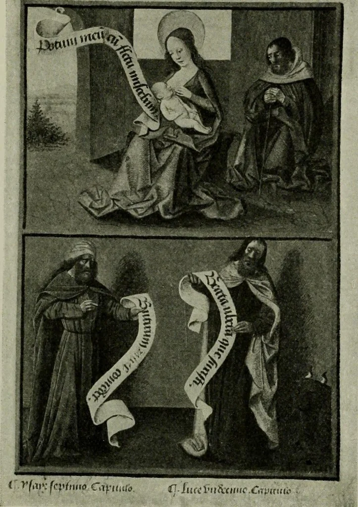 An illustration from L'art religieux de la fin du Moyen Age en France : étude sur l'iconographie du Moyen Age et sur ses sources d'inspiration, 1922, leaf 293