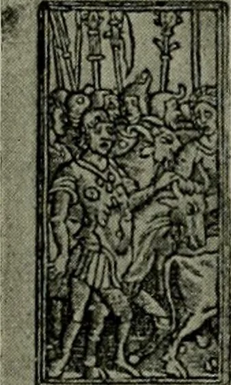 An illustration from L'art religieux de la fin du Moyen Age en France : étude sur l'iconographie du Moyen Age et sur ses sources d'inspiration, 1922, leaf 295