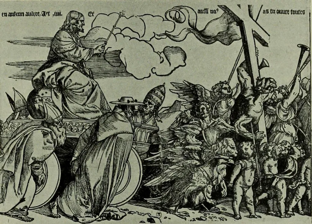 An illustration from L'art religieux de la fin du Moyen Age en France : étude sur l'iconographie du Moyen Age et sur ses sources d'inspiration, 1922, leaf 296
