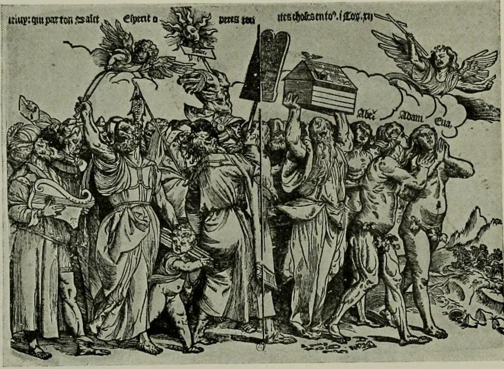 An illustration from L'art religieux de la fin du Moyen Age en France : étude sur l'iconographie du Moyen Age et sur ses sources d'inspiration, 1922, leaf 297