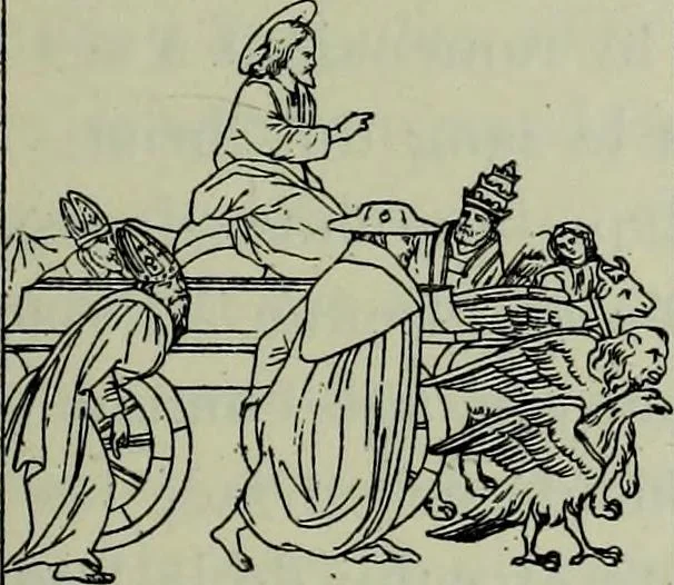 An illustration from L'art religieux de la fin du Moyen Age en France : étude sur l'iconographie du Moyen Age et sur ses sources d'inspiration, 1922, leaf 298