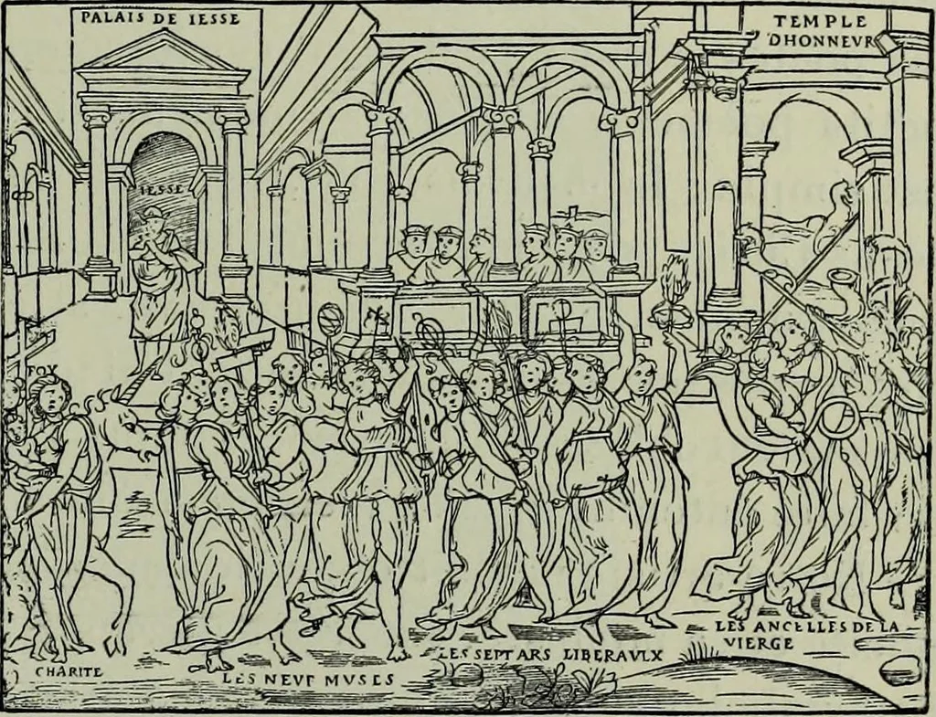 An illustration from L'art religieux de la fin du Moyen Age en France : étude sur l'iconographie du Moyen Age et sur ses sources d'inspiration, 1922, leaf 304