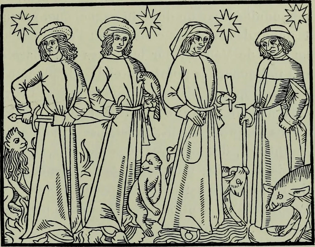 An illustration from L'art religieux de la fin du Moyen Age en France : étude sur l'iconographie du Moyen Age et sur ses sources d'inspiration, 1922, leaf 314