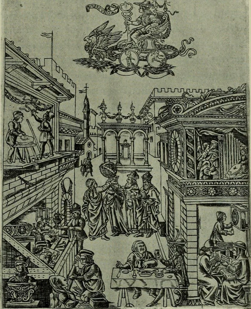 An illustration from L'art religieux de la fin du Moyen Age en France : étude sur l'iconographie du Moyen Age et sur ses sources d'inspiration, 1922, leaf 316