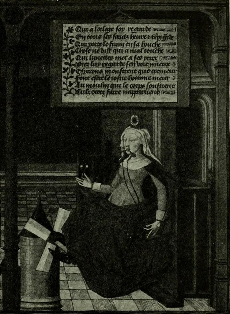An illustration from L'art religieux de la fin du Moyen Age en France : étude sur l'iconographie du Moyen Age et sur ses sources d'inspiration, 1922, leaf 328