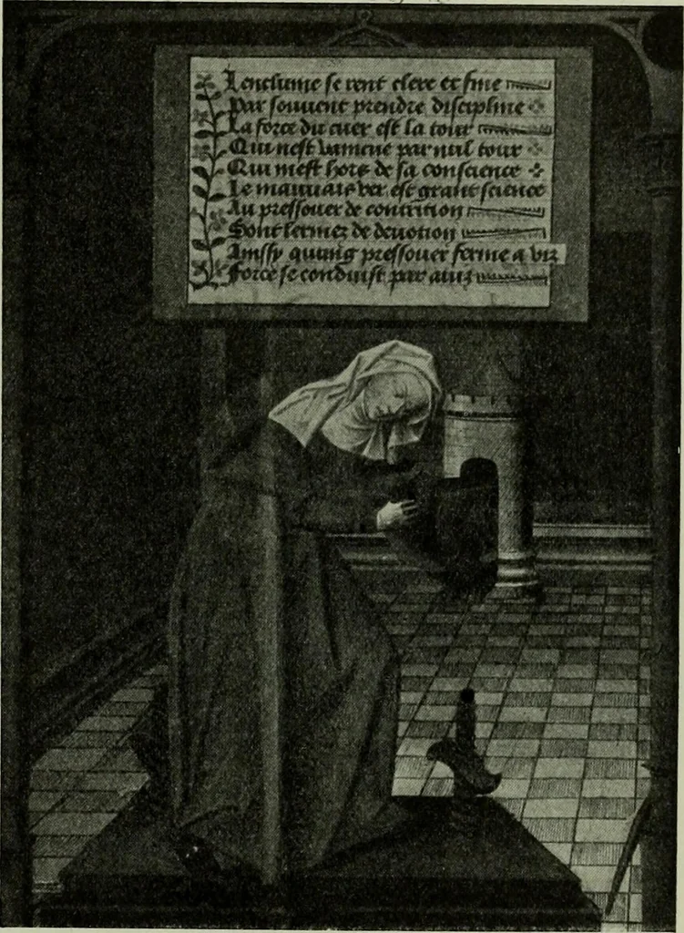 An illustration from L'art religieux de la fin du Moyen Age en France : étude sur l'iconographie du Moyen Age et sur ses sources d'inspiration, 1922, leaf 332