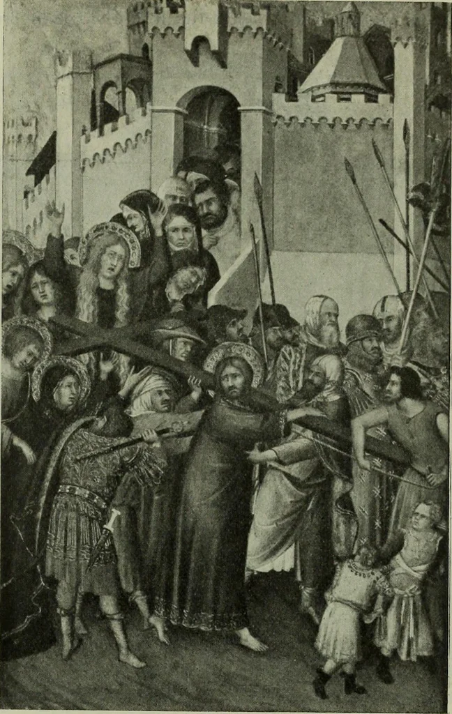 An illustration from L'art religieux de la fin du Moyen Age en France : étude sur l'iconographie du Moyen Age et sur ses sources d'inspiration, 1922, leaf 34