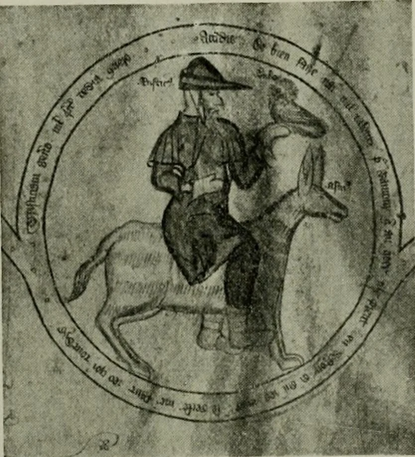 An illustration from L'art religieux de la fin du Moyen Age en France : étude sur l'iconographie du Moyen Age et sur ses sources d'inspiration, 1922, leaf 345