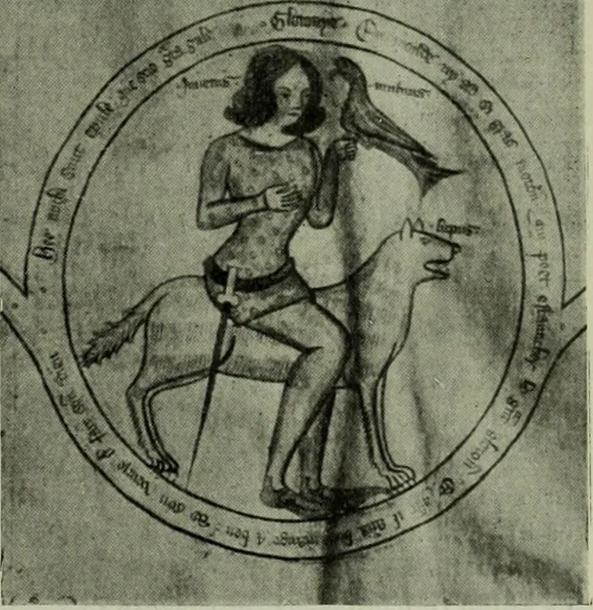 An illustration from L'art religieux de la fin du Moyen Age en France : étude sur l'iconographie du Moyen Age et sur ses sources d'inspiration, 1922, leaf 346