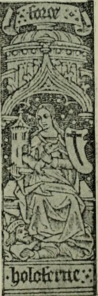 An illustration from L'art religieux de la fin du Moyen Age en France : étude sur l'iconographie du Moyen Age et sur ses sources d'inspiration, 1922, leaf 350