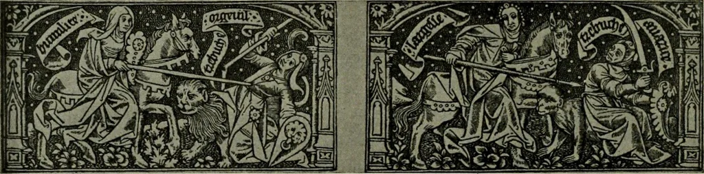 An illustration from L'art religieux de la fin du Moyen Age en France : étude sur l'iconographie du Moyen Age et sur ses sources d'inspiration, 1922, leaf 353