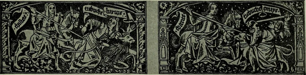 An illustration from L'art religieux de la fin du Moyen Age en France : étude sur l'iconographie du Moyen Age et sur ses sources d'inspiration, 1922, leaf 354