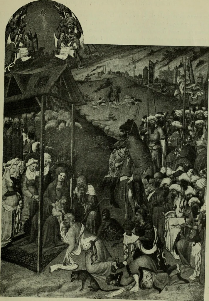An illustration from L'art religieux de la fin du Moyen Age en France : étude sur l'iconographie du Moyen Age et sur ses sources d'inspiration, 1922, leaf 38
