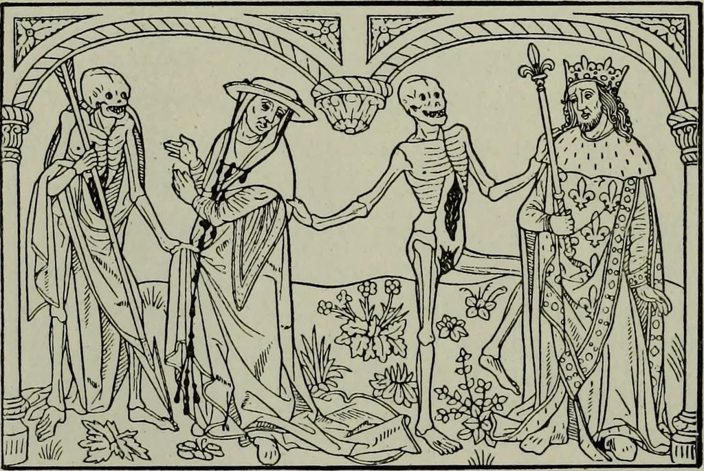 An illustration from L'art religieux de la fin du Moyen Age en France : étude sur l'iconographie du Moyen Age et sur ses sources d'inspiration, 1922, leaf 381