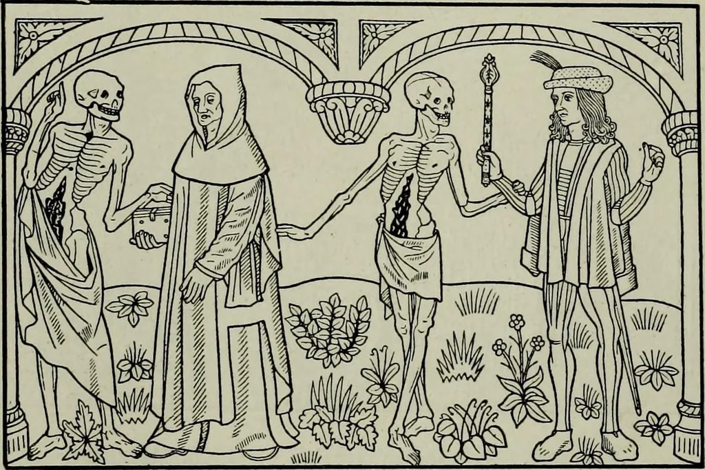 An illustration from L'art religieux de la fin du Moyen Age en France : étude sur l'iconographie du Moyen Age et sur ses sources d'inspiration, 1922, leaf 383