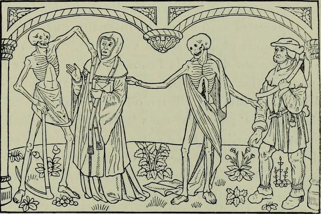 An illustration from L'art religieux de la fin du Moyen Age en France : étude sur l'iconographie du Moyen Age et sur ses sources d'inspiration, 1922, leaf 384
