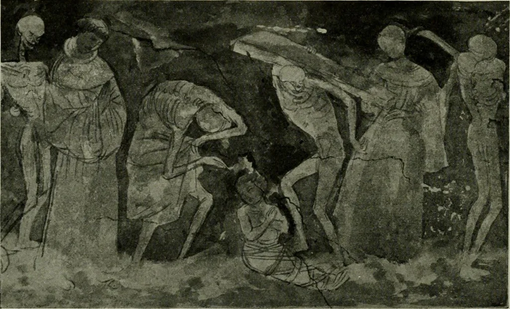 An illustration from L'art religieux de la fin du Moyen Age en France : étude sur l'iconographie du Moyen Age et sur ses sources d'inspiration, 1922, leaf 391