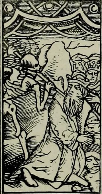 An illustration from L'art religieux de la fin du Moyen Age en France : étude sur l'iconographie du Moyen Age et sur ses sources d'inspiration, 1922, leaf 393