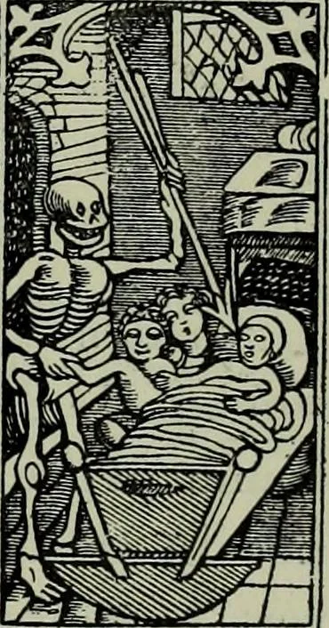 An illustration from L'art religieux de la fin du Moyen Age en France : étude sur l'iconographie du Moyen Age et sur ses sources d'inspiration, 1922, leaf 394