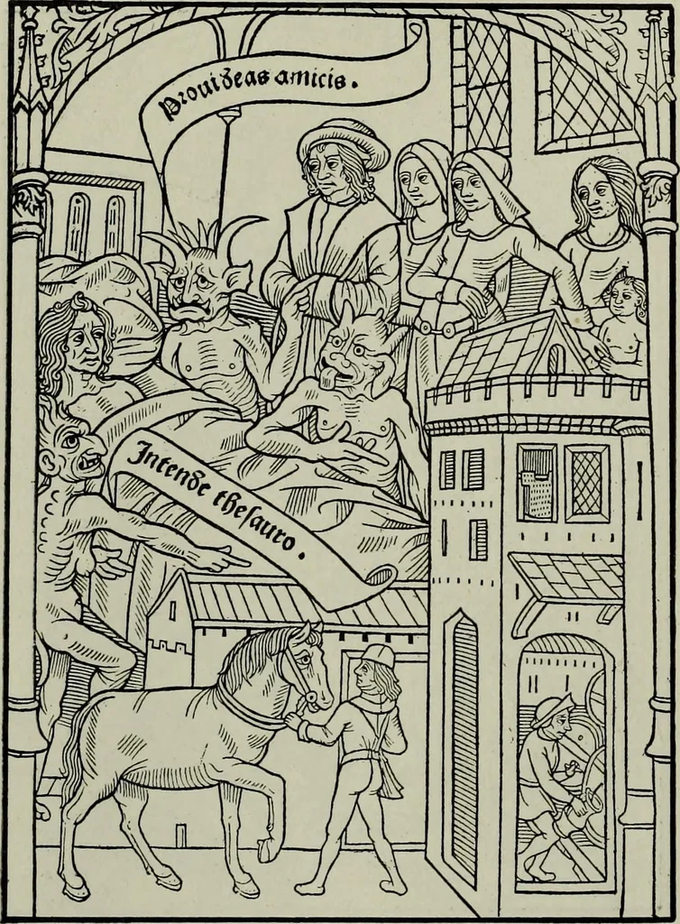 An illustration from L'art religieux de la fin du Moyen Age en France : étude sur l'iconographie du Moyen Age et sur ses sources d'inspiration, 1922, leaf 399