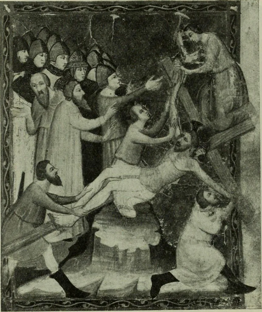An illustration from L'art religieux de la fin du Moyen Age en France : étude sur l'iconographie du Moyen Age et sur ses sources d'inspiration, 1922, leaf 40
