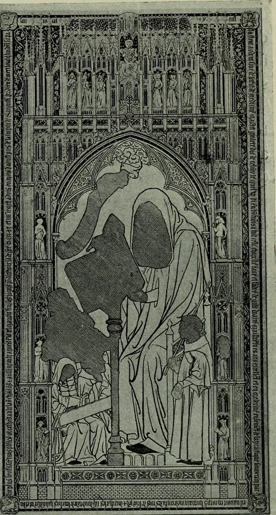 An illustration from L'art religieux de la fin du Moyen Age en France : étude sur l'iconographie du Moyen Age et sur ses sources d'inspiration, 1922, leaf 418