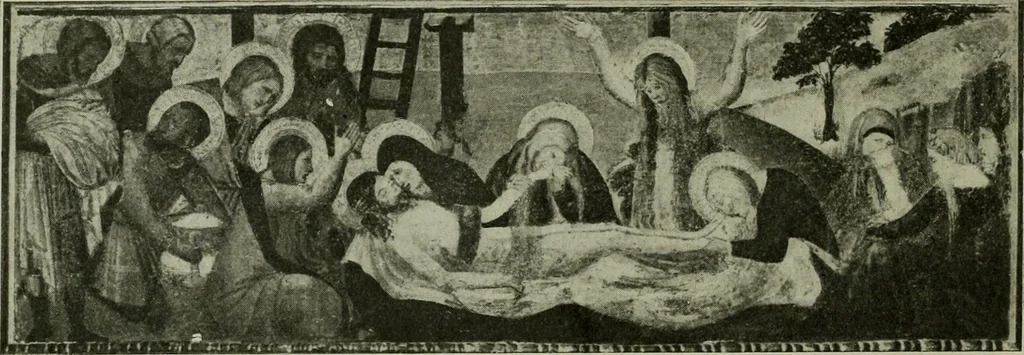 An illustration from L'art religieux de la fin du Moyen Age en France : étude sur l'iconographie du Moyen Age et sur ses sources d'inspiration, 1922, leaf 43