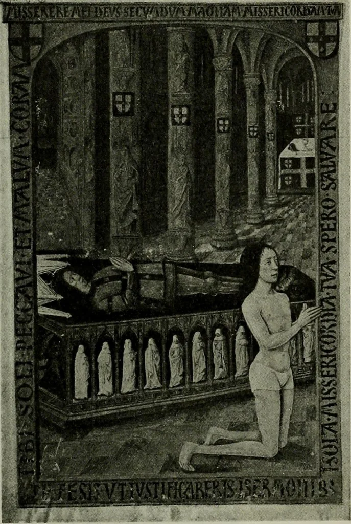 An illustration from L'art religieux de la fin du Moyen Age en France : étude sur l'iconographie du Moyen Age et sur ses sources d'inspiration, 1922, leaf 433