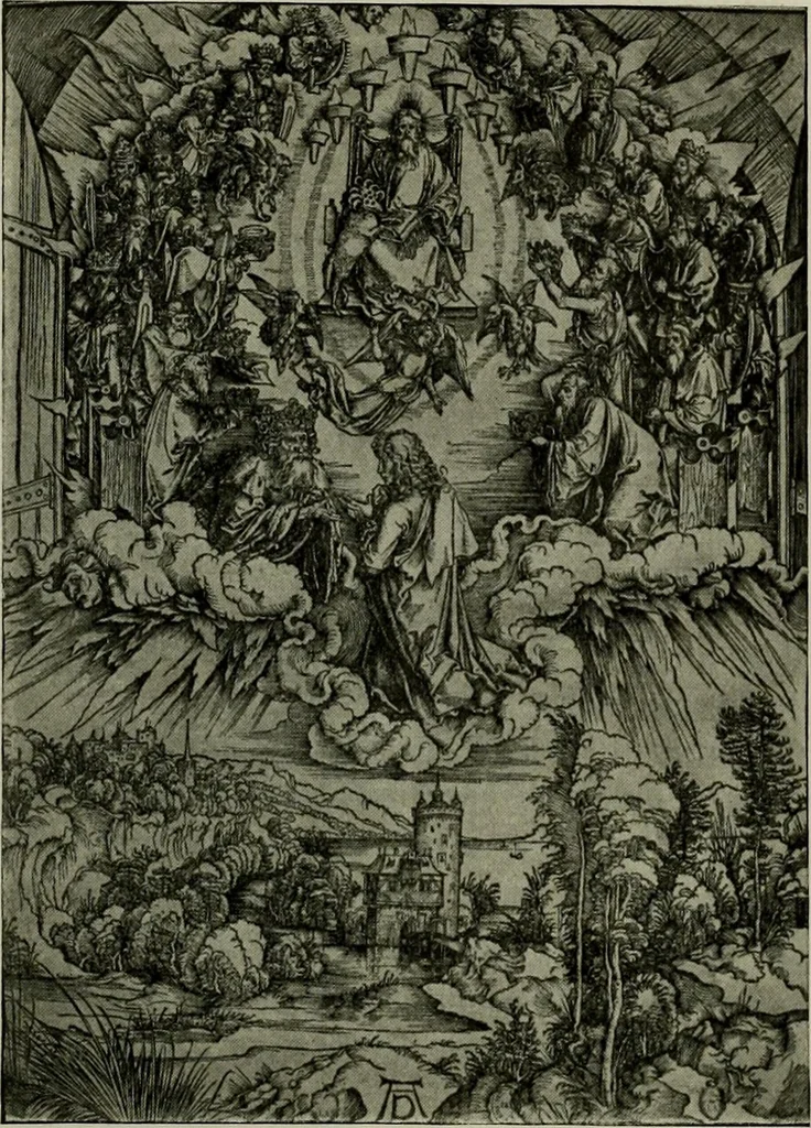 An illustration from L'art religieux de la fin du Moyen Age en France : étude sur l'iconographie du Moyen Age et sur ses sources d'inspiration, 1922, leaf 459