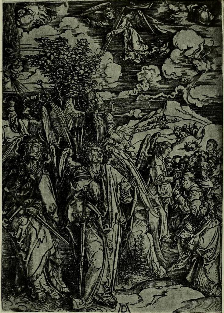 An illustration from L'art religieux de la fin du Moyen Age en France : étude sur l'iconographie du Moyen Age et sur ses sources d'inspiration, 1922, leaf 462
