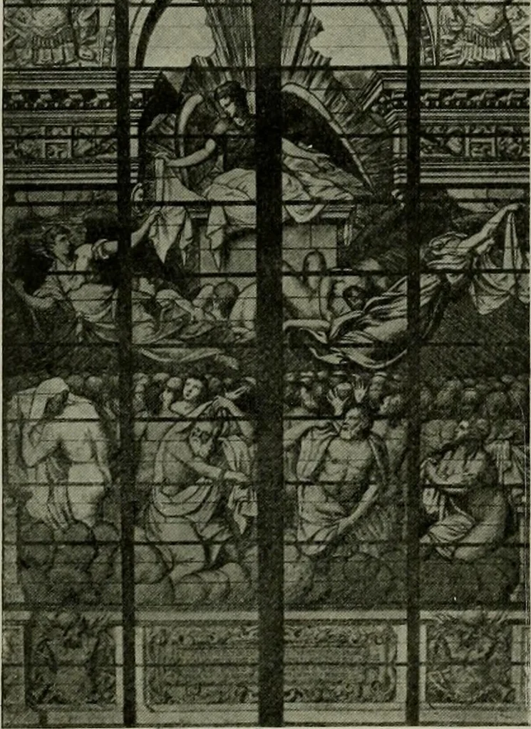 An illustration from L'art religieux de la fin du Moyen Age en France : étude sur l'iconographie du Moyen Age et sur ses sources d'inspiration, 1922, leaf 467