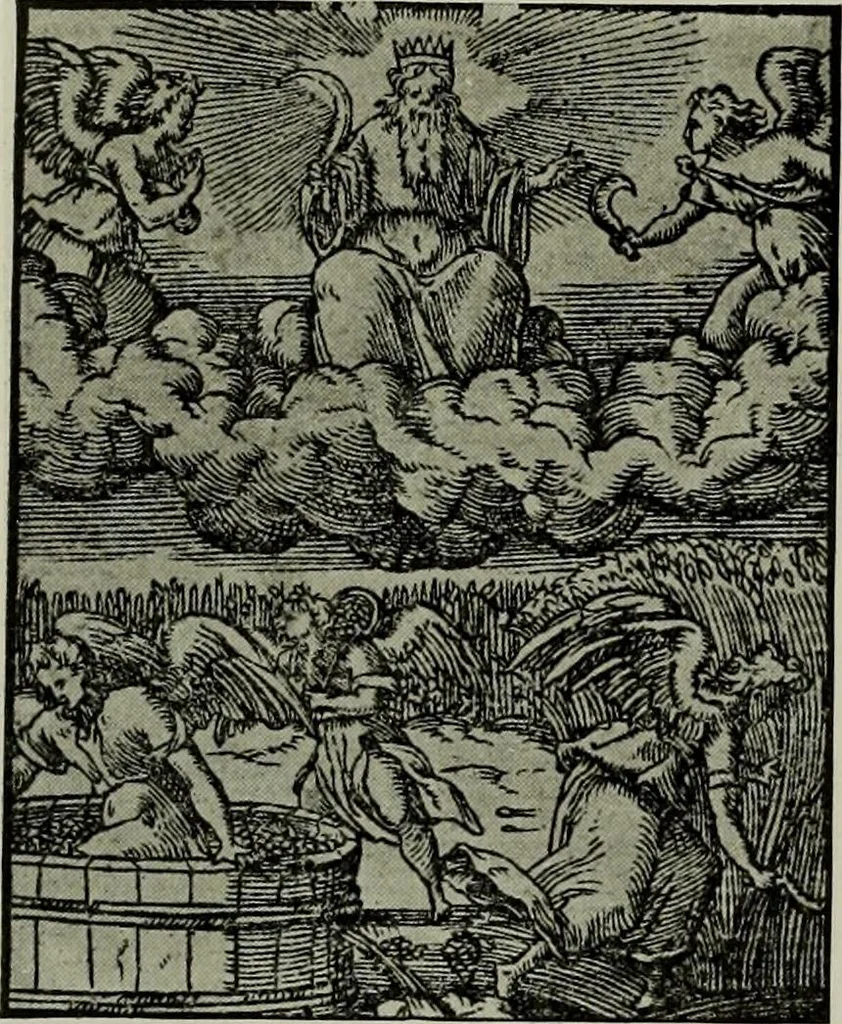 An illustration from L'art religieux de la fin du Moyen Age en France : étude sur l'iconographie du Moyen Age et sur ses sources d'inspiration, 1922, leaf 471