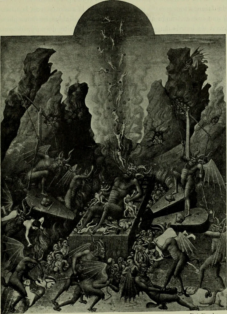 An illustration from L'art religieux de la fin du Moyen Age en France : étude sur l'iconographie du Moyen Age et sur ses sources d'inspiration, 1922, leaf 484