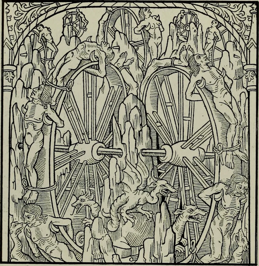 An illustration from L'art religieux de la fin du Moyen Age en France : étude sur l'iconographie du Moyen Age et sur ses sources d'inspiration, 1922, leaf 487
