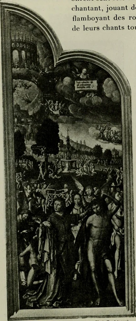 An illustration from L'art religieux de la fin du Moyen Age en France : étude sur l'iconographie du Moyen Age et sur ses sources d'inspiration, 1922, leaf 493