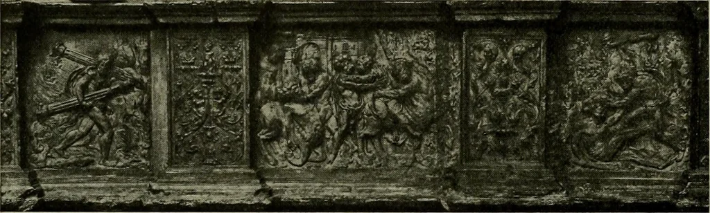 An illustration from L'art religieux de la fin du Moyen Age en France : étude sur l'iconographie du Moyen Age et sur ses sources d'inspiration, 1922, leaf 501