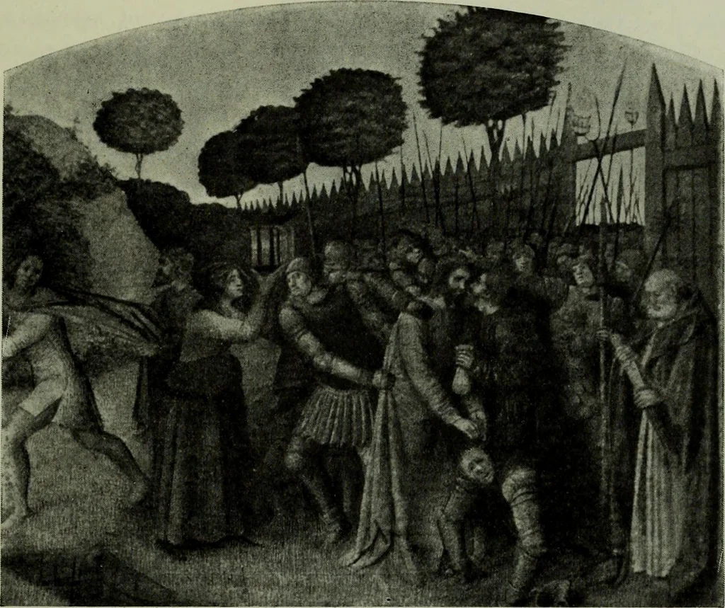An illustration from L'art religieux de la fin du Moyen Age en France : étude sur l'iconographie du Moyen Age et sur ses sources d'inspiration, 1922, leaf 78