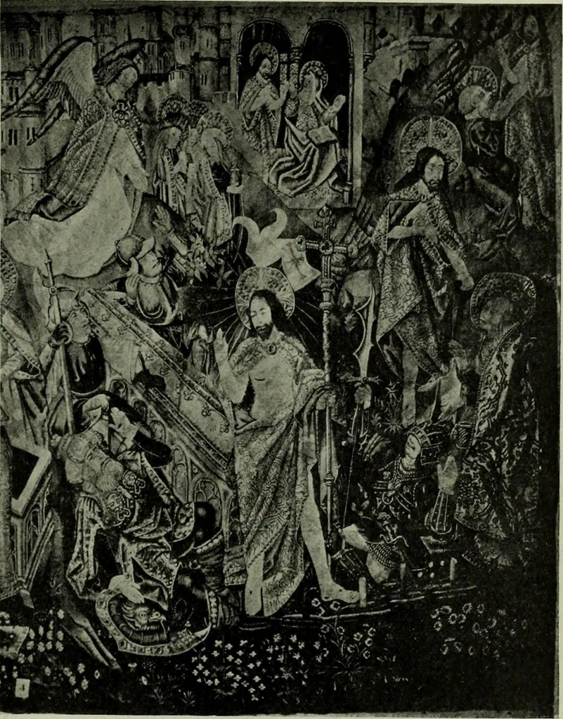 An illustration from L'art religieux de la fin du Moyen Age en France : étude sur l'iconographie du Moyen Age et sur ses sources d'inspiration, 1922, leaf 80