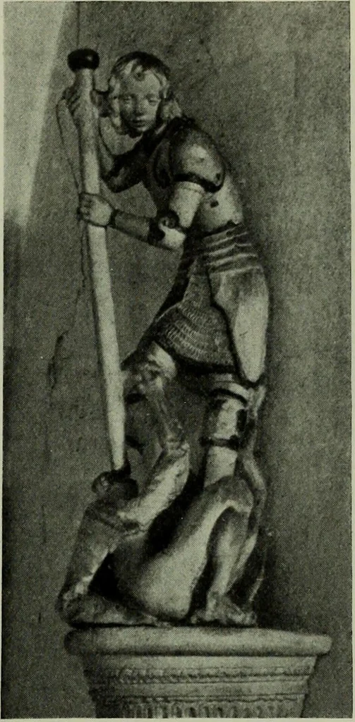 An illustration from L'art religieux de la fin du Moyen Age en France : étude sur l'iconographie du Moyen Age et sur ses sources d'inspiration, 1922, leaf 88