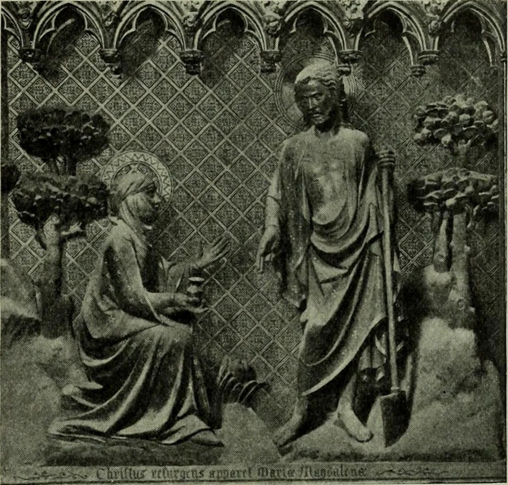 An illustration from L'art religieux de la fin du Moyen Age en France : étude sur l'iconographie du Moyen Age et sur ses sources d'inspiration, 1922, leaf 92
