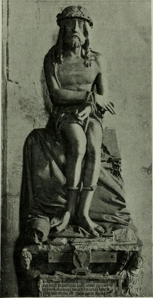 An illustration from L'art religieux de la fin du moyen âge en France; étude sur l'iconographie du moyen âge et sur ses sources d'inspiration;, 1908, leaf 100