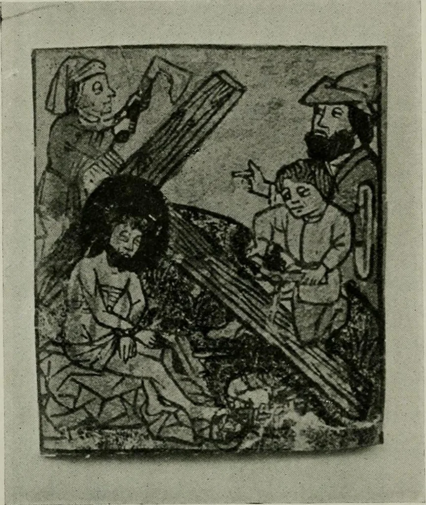 An illustration from L'art religieux de la fin du moyen âge en France; étude sur l'iconographie du moyen âge et sur ses sources d'inspiration;, 1908, leaf 101