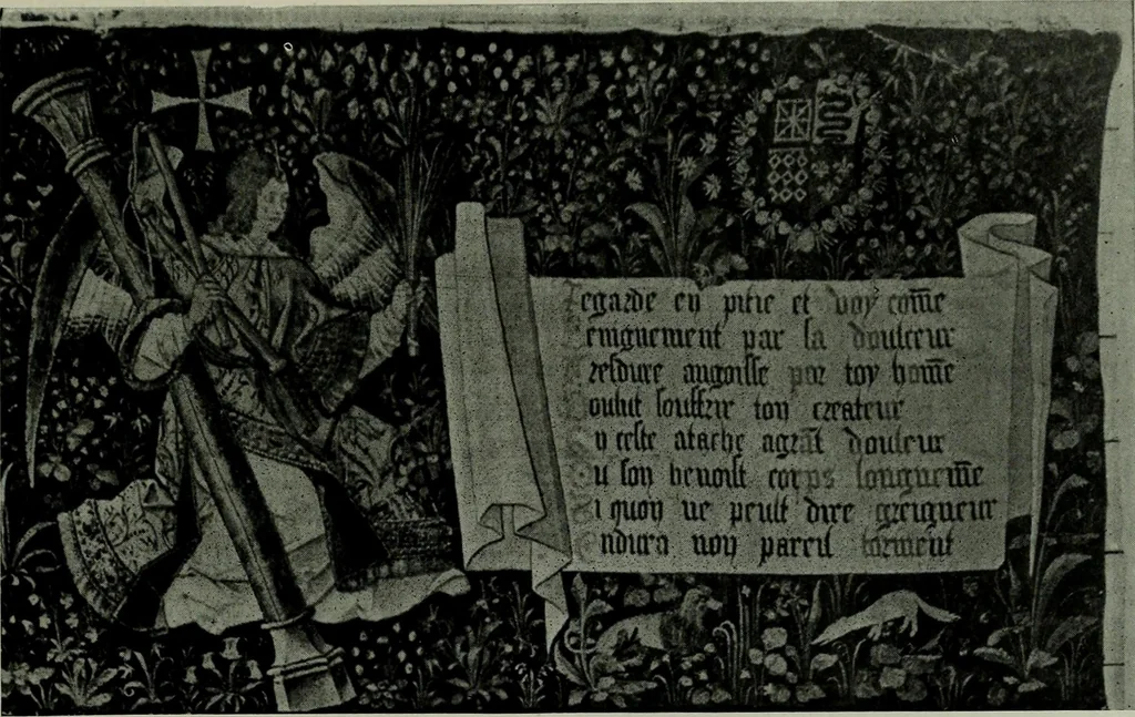 An illustration from L'art religieux de la fin du moyen âge en France; étude sur l'iconographie du moyen âge et sur ses sources d'inspiration;, 1908, leaf 112