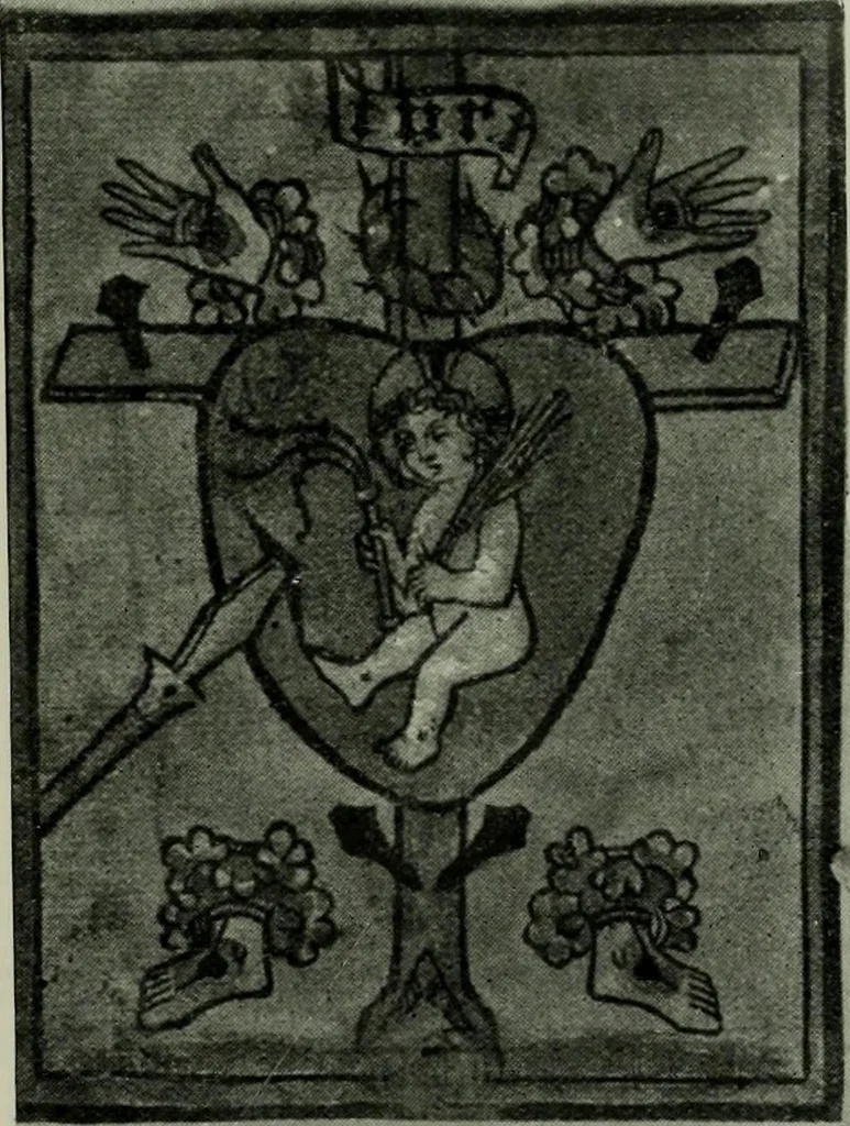 An illustration from L'art religieux de la fin du moyen âge en France; étude sur l'iconographie du moyen âge et sur ses sources d'inspiration;, 1908, leaf 114