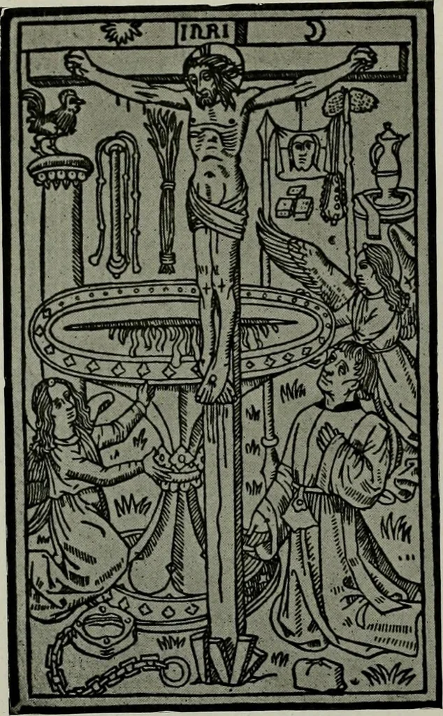 An illustration from L'art religieux de la fin du moyen âge en France; étude sur l'iconographie du moyen âge et sur ses sources d'inspiration;, 1908, leaf 115